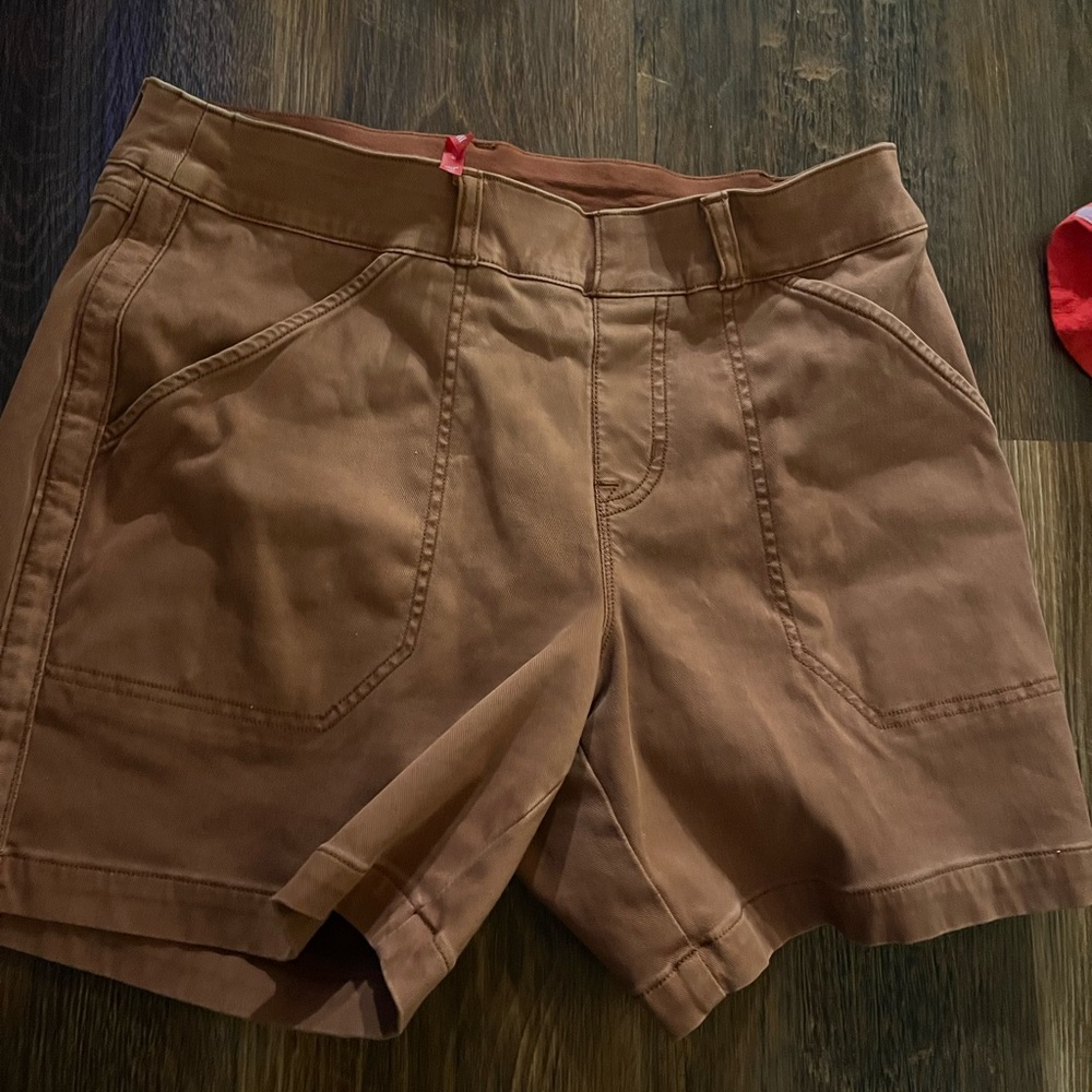 SPANX Women's High-Waist Brown Utility Shorts